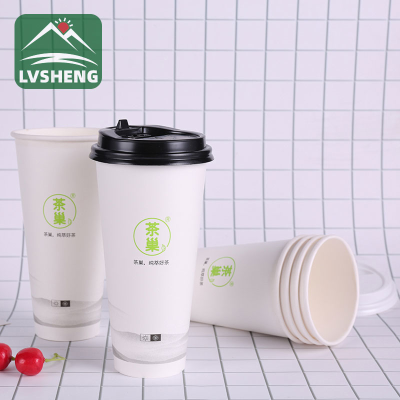 Wax ka beddel Logo Takeaway Packaging Cup Coffee Cup